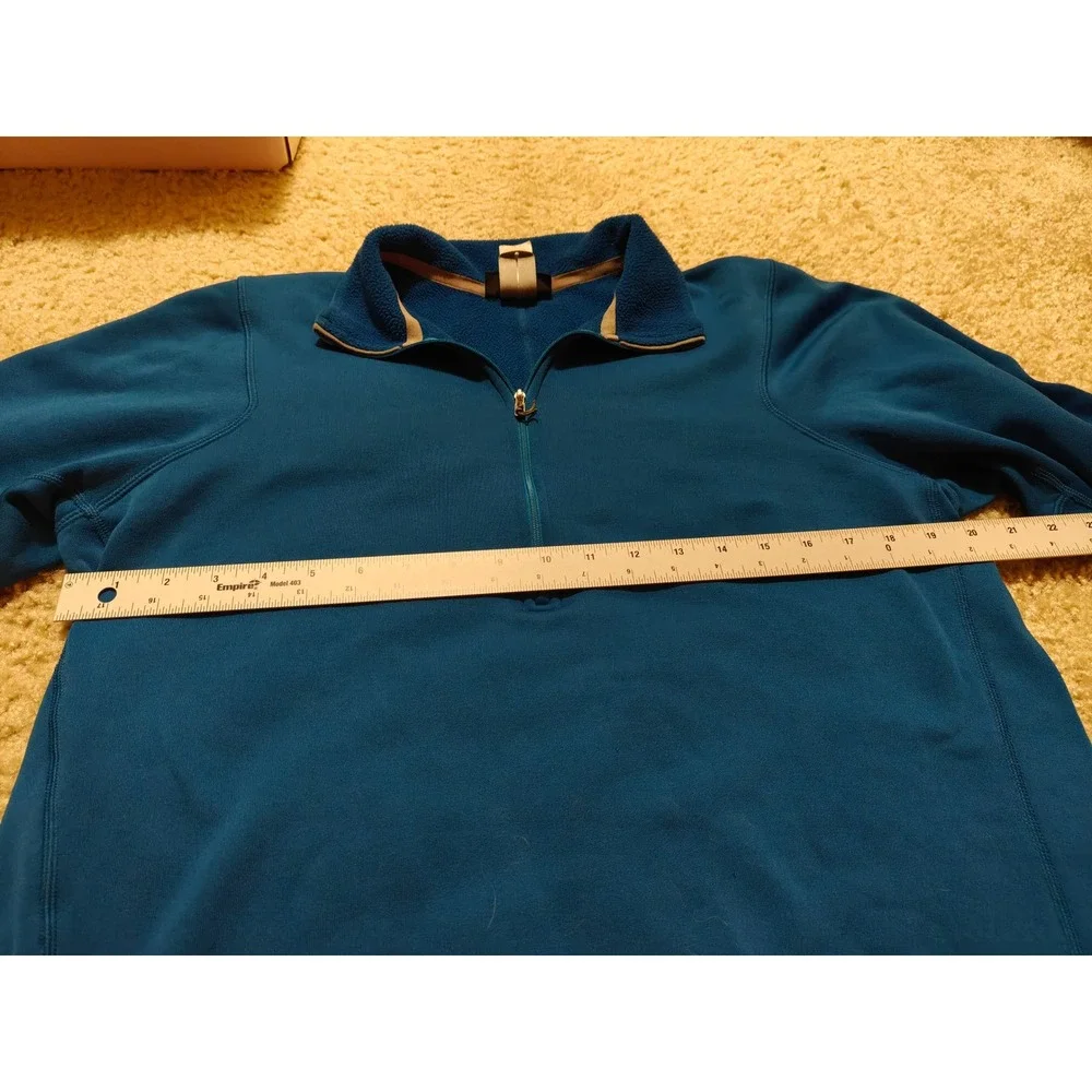 Patagonia R1 Pullover Mens Large Blue Grid Fleece Quarter Zip 47710 FA12 BBE